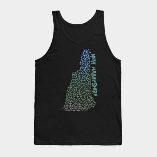 New Hampshire State Outline Maze & Labyrinth Tank Top